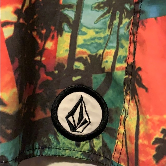 Volcom Colorful Los Angles Palm Print Board Shorts - Picture 2 of 6